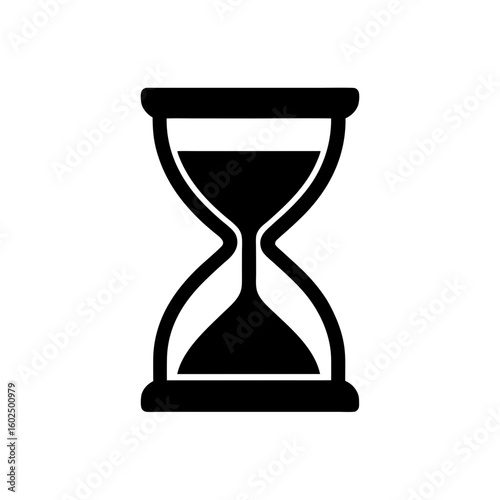 hourglass sand timer icon vector  