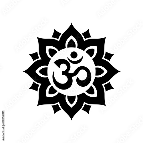 om aum sign vector icon