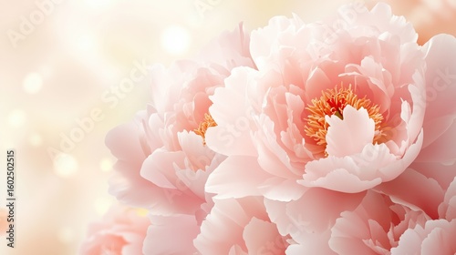 Soft Pink Peonies in Bloom