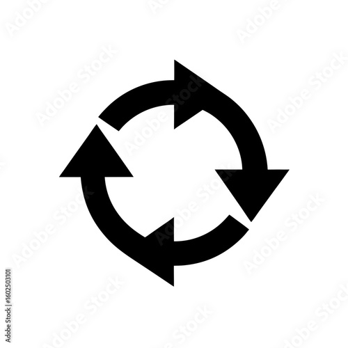 sync refresh arrows icon vector