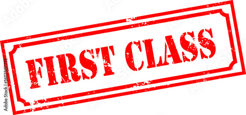 Grunge stamp first class