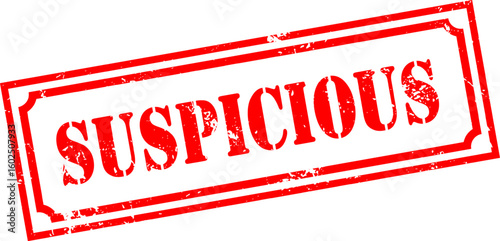 Grunge stamp suspicious