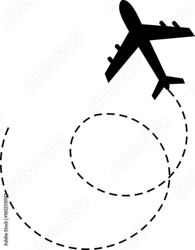 Airplane Dotted Line 