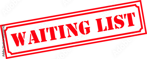 Grunge stamp waiting list