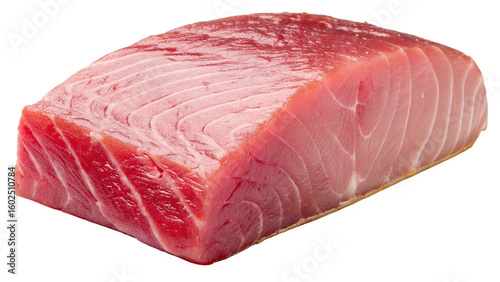 Fatty fillet of Tuna Skipjack fish on transparent background