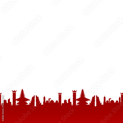 silhouette of the city of independent Indonesia