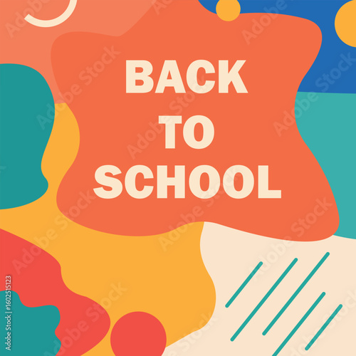 Information poster square . Back to school .