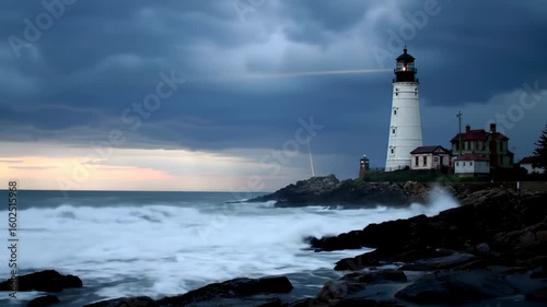 Wallpaper Mural Stormy seas and a lighthouse Torontodigital.ca