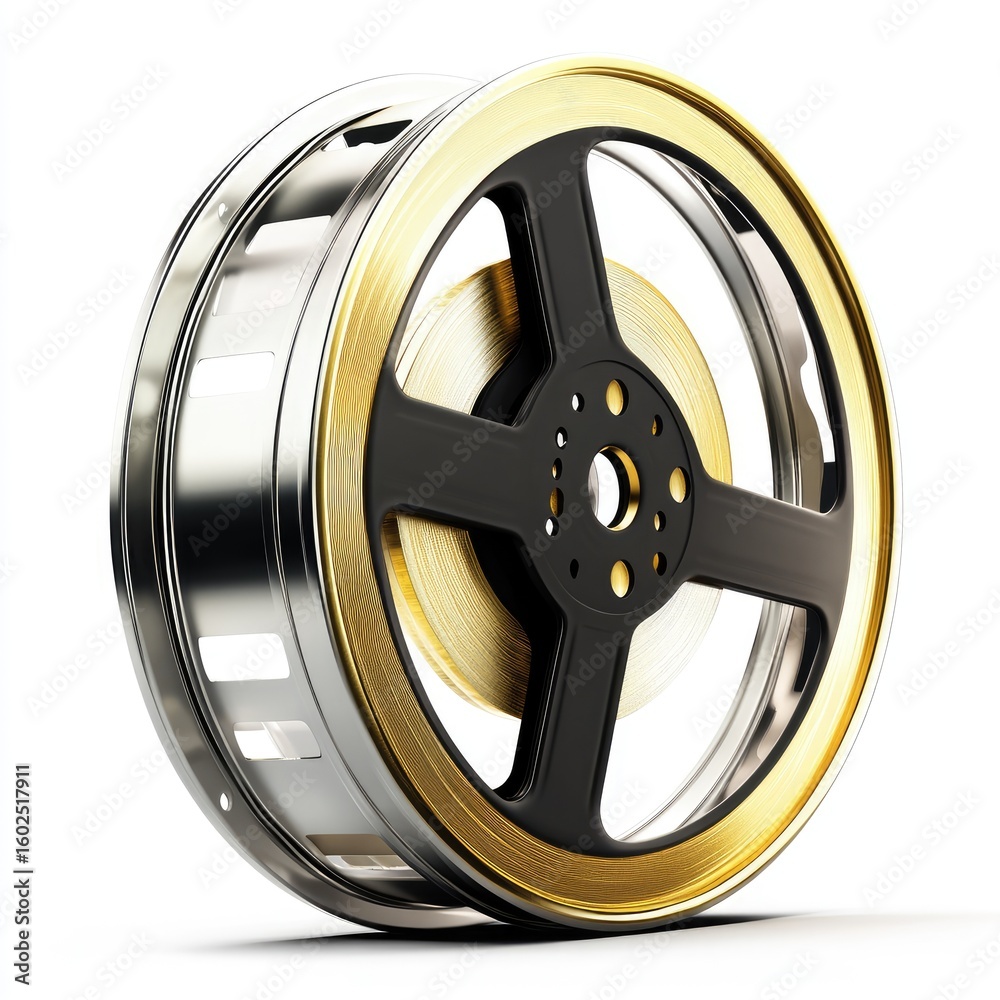 Fototapeta premium 3D rendering of a film reel