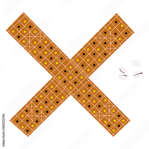 Traditional Indian Board Game Pagade Chaupar Ludo Style