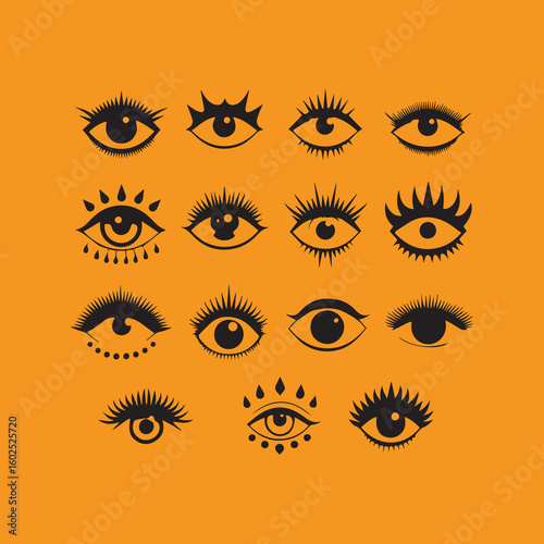 Halloween spooky eyes vector 
