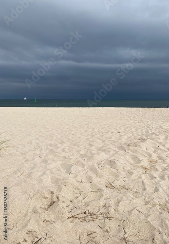 Dark clouds and upcoming storm over the North Sea