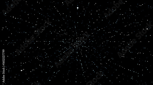 Starry night sky with shimmering stars in a dark background  