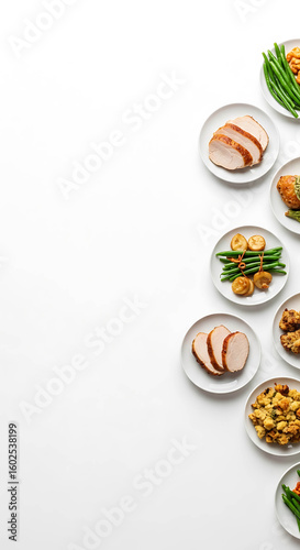 Wallpaper Mural Isolated thanksgiving dinner dishes Torontodigital.ca