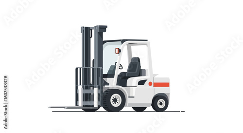 Isolated warehouse equipment showcasing an industrial vehicle for material handling efficiency and logistic transport solutions on a clean white