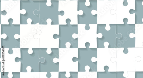 Illustrative puzzle assembly presenting integration challenges and problem-solving strategy for success in complex solutions scenarios