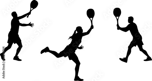 Tennis, players, silhouette, sport,