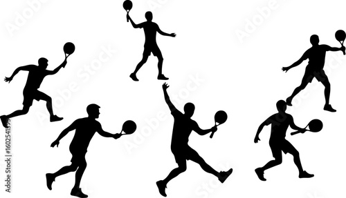 Tennis, players, silhouette, sport,