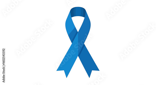 Awareness and support symbol representation a blue ribbon icon for various causes and campaigns worldwide
