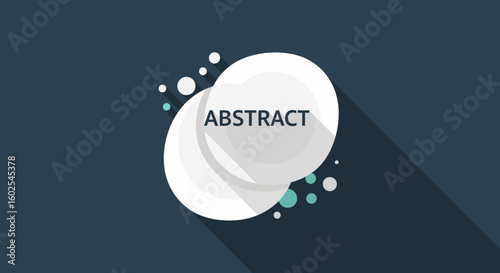 Minimalist Circular Graphic Design with Shadow Play and Subtle Aqua Accents, creating an aesthetic balance and visual intrigue for creative