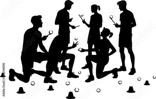 Tennis, players, silhouette, sport, bundle