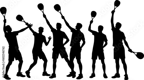 Tennis, players, silhouette, sport, bundle