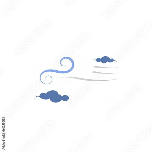 cloud blowing gusts shaped like music notes