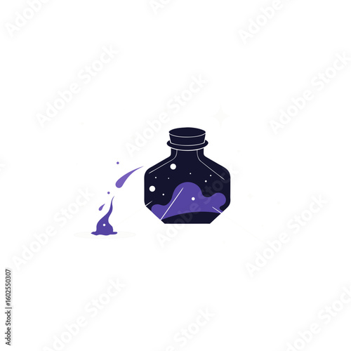 enchanted ink bottle leaking constellations