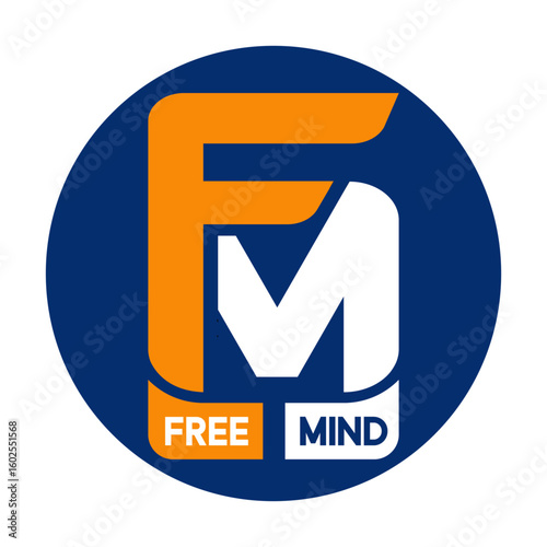 FM vector logo design for business