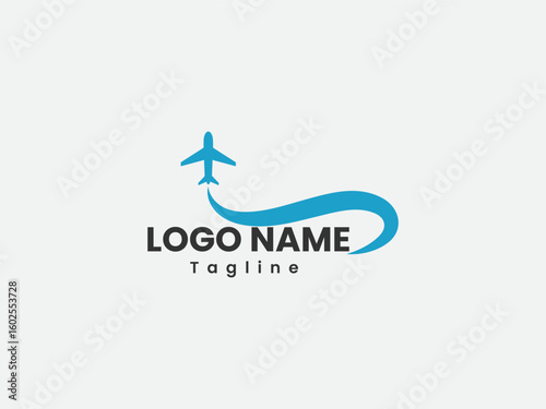 Modern tour company business logo design. Creative Travel agency logo design template in an isolated white background. World travel logo design vector. 