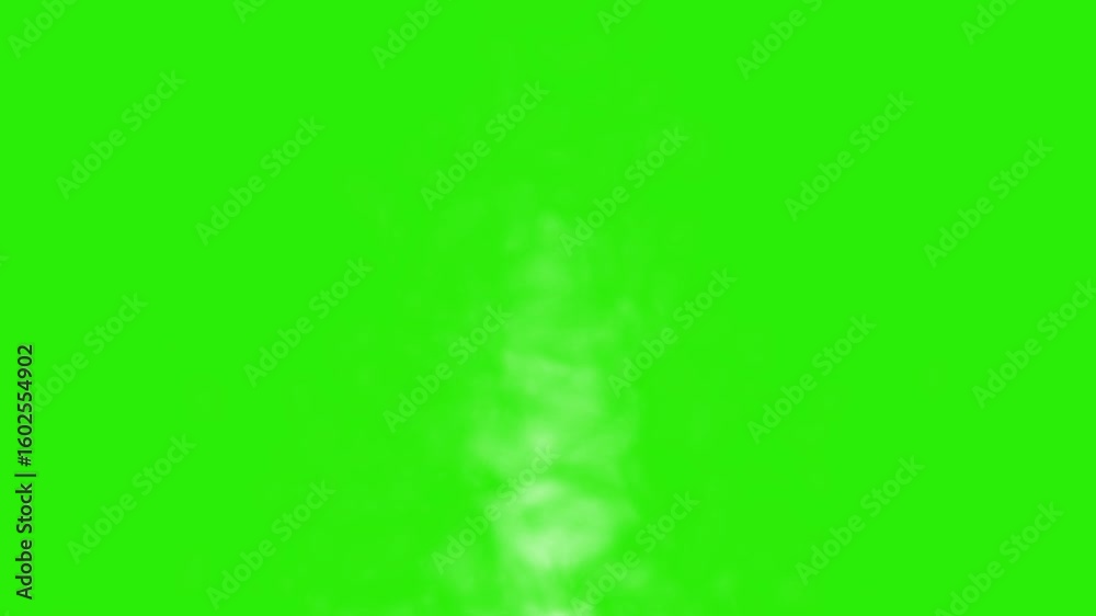 White smoke isolated overlay. 4k Smoke motion graphic effect on green screen background. rising white smoke on green screen background. Moving white smoke or fog green screen.