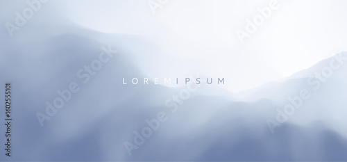Winter nature. Field with nowy hills. Landscape with mountains. Mountainous terrain. Abstract background. Vector illustration for brochure, poster, presentation, flyer or banner.