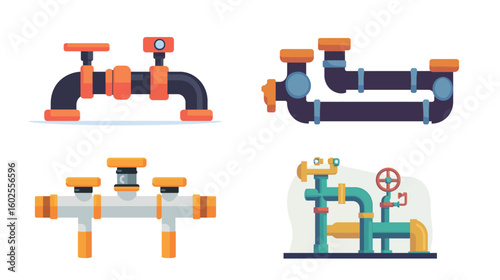 Pipe sealant vector graphic design featuring industrial sealing compound illustration, showcasing plumbing repair concept, waterproof protection, and maintenance solution on white background
