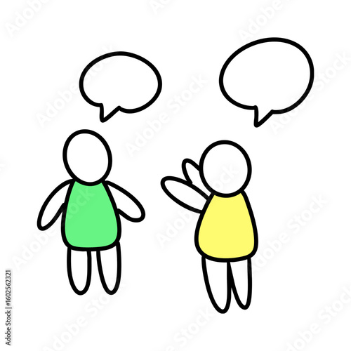 대화하고 있는 사람들 라인 아이콘