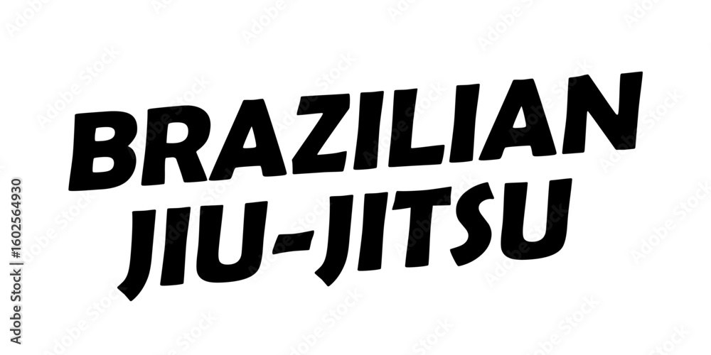 Obraz premium Brazilian Jiu jitsu text. Jiu Jitsu text banner