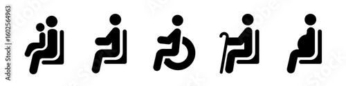Seat symbol. Seating area vector icon