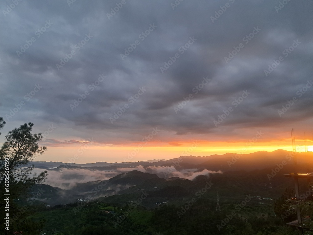 Fototapeta premium Sunset in mountains