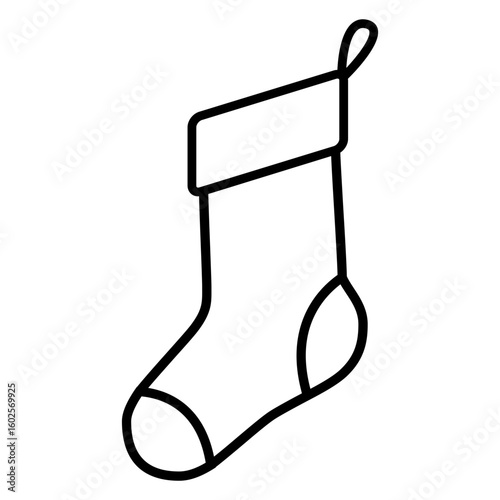 Tiempo de Navidad. Icono media para regalos de Santa Claus con líneas para tarjetas y felicitaciones