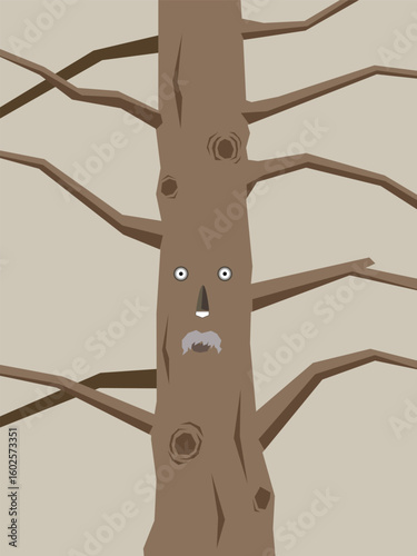 Old grandfather face uncle vector poster background