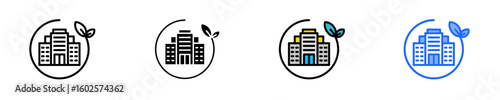 Sustainable Business  Icon Set Multiple Style Collection