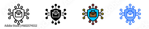 Cybersecurity Business  Icon Set Multiple Style Collection