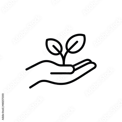 Hand holding a sprout icon symbolizing growth and new beginnings