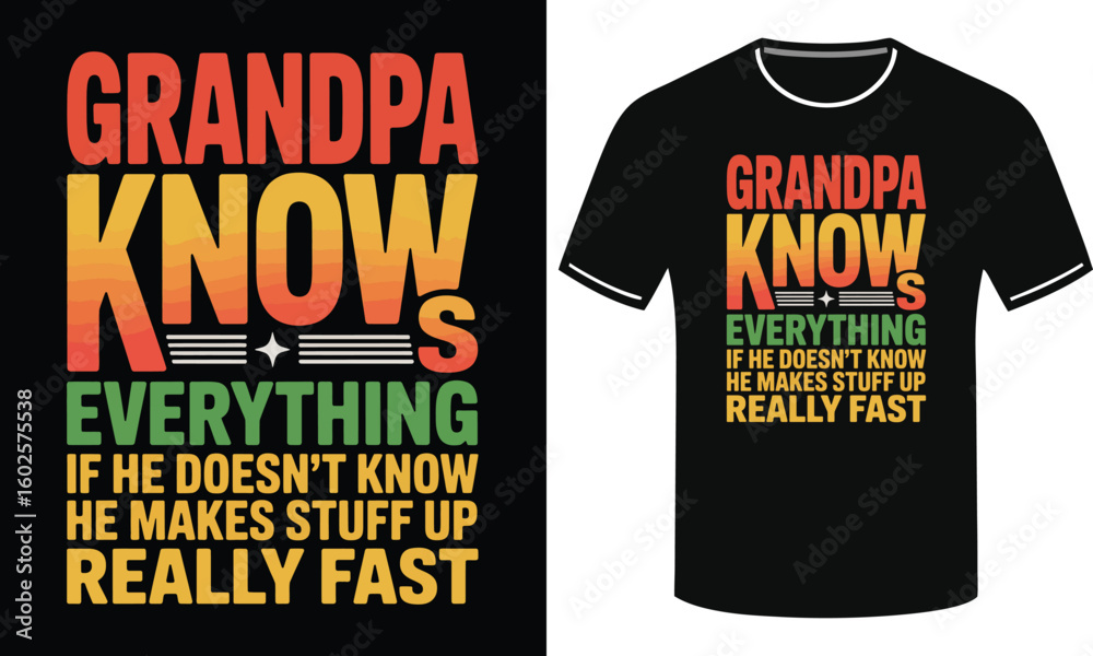 Obraz premium Grandpa Bold Motivational - Typography T-Shirt Design