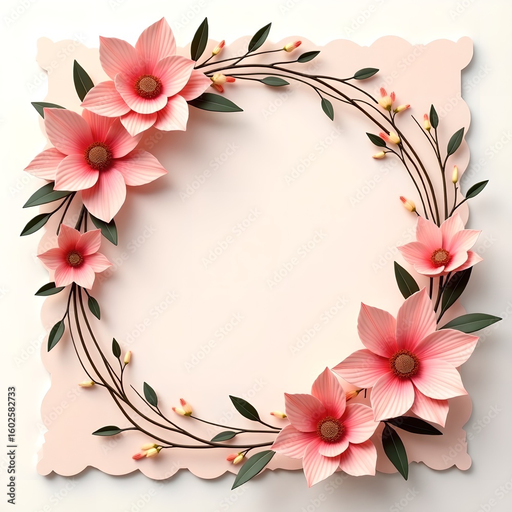 Fototapeta premium Flowers frame