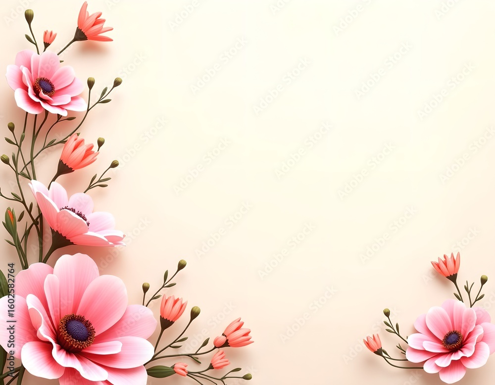 Fototapeta premium Flowers frame