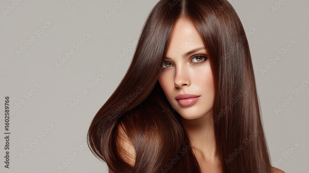 Naklejka premium Excellent Tapered Hairstyle for woman. 