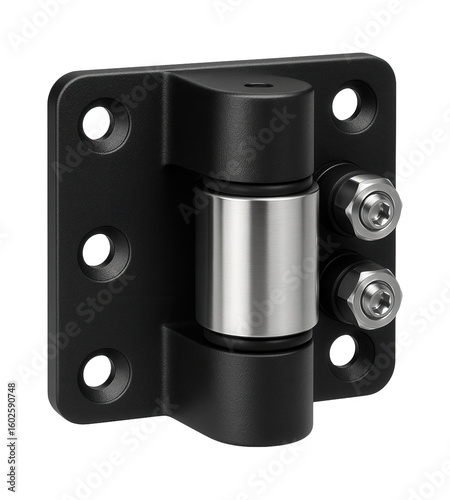 Adjustable torque hinge made of carbon steel for control panels in an electronics assembly plant