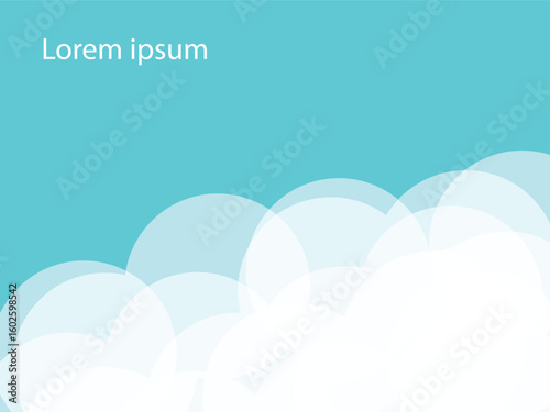 cloud background frame simple elegant illustration.eps