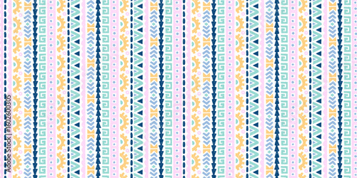 Hand drawn  abstract seamless pattern, ethnic background, aztec style - great for textiles, banners, wallpapers, wrapping - vector design