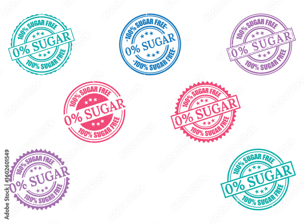 Obraz premium Collection of 100% Sugar Free Rubber Stamps with Grunge and Clean Styles